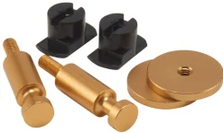 FibroTech Knager & Knagerækker|Akustikpaneler & Tilbehør|Dots knager t/akustikpaneler 4,5 x 2,4 cm Messingfinish