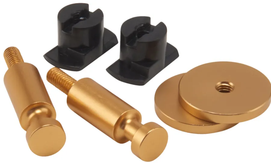 FibroTech Knager & Knagerækker|Akustikpaneler & Tilbehør|Dots knager t/akustikpaneler 4,5 x 2,4 cm Messingfinish