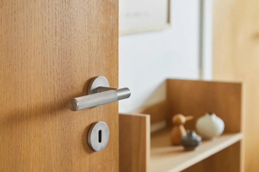 Homefixer Dørhåndtag & Nøglecylindre|Dørgreb 13,5 cm mat satin nikkel -