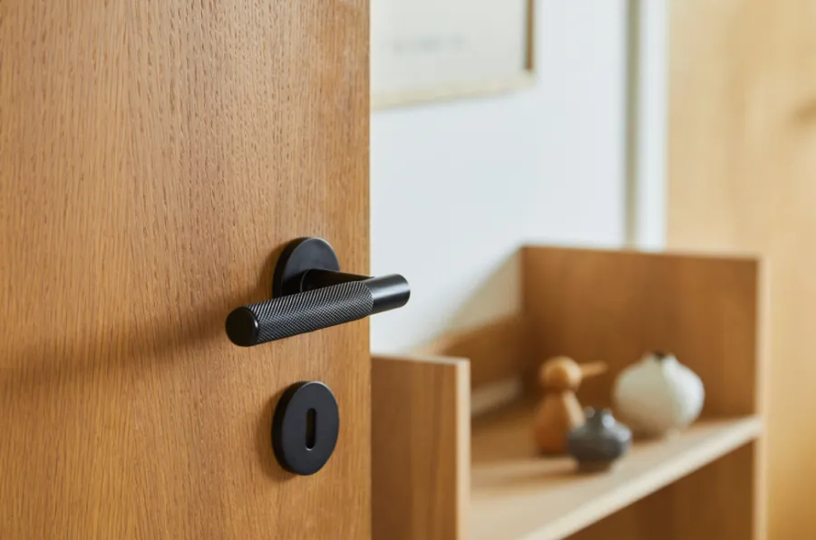 Homefixer Dørhåndtag & Nøglecylindre|Dørgreb 13,5 cm mat sort -
