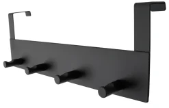 HOME it Knager & Knagerækker|Tøjstativer & Garderobeindretning|Dørknagerække sort stål 32 cm