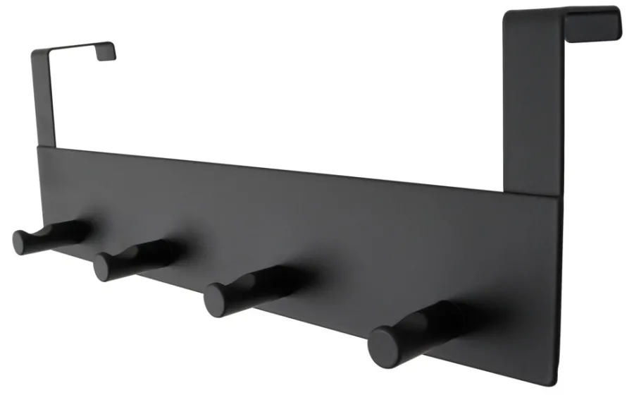 HOME it Knager & Knagerækker|Tøjstativer & Garderobeindretning|Dørknagerække sort stål 32 cm