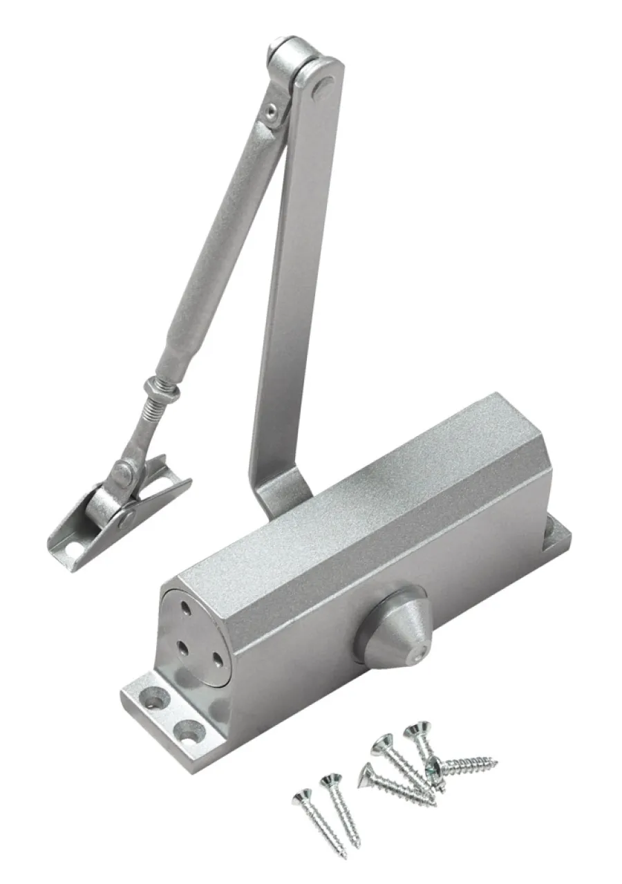 Dør- & Vinduesbeslag|Dørlukker til 25-45 kg døre Grå aluminium