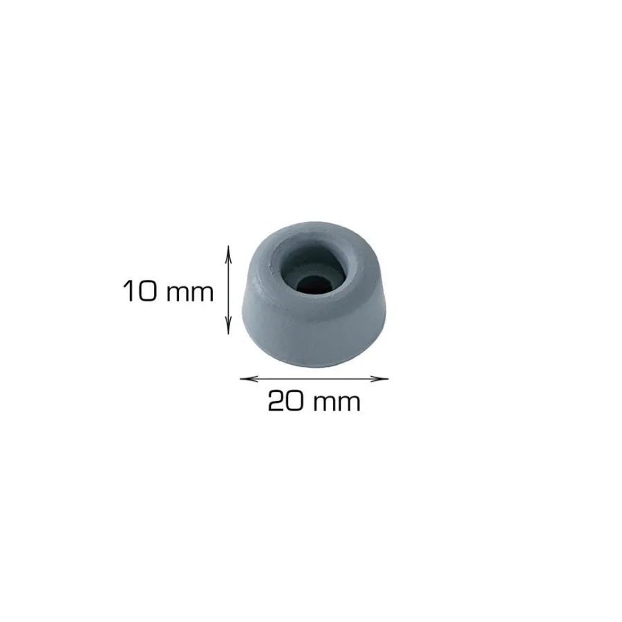 HOME it Dørstoppere|Dørstopper gummi Ø20 x 10 mm 5 stk.