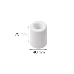 HOME it Dørstoppere|Dørstopper Ø40 x H75 mm hvid plast