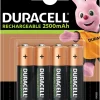 Duracell Genopladelige Batterier|genopladelige batterier AA 4-pk.