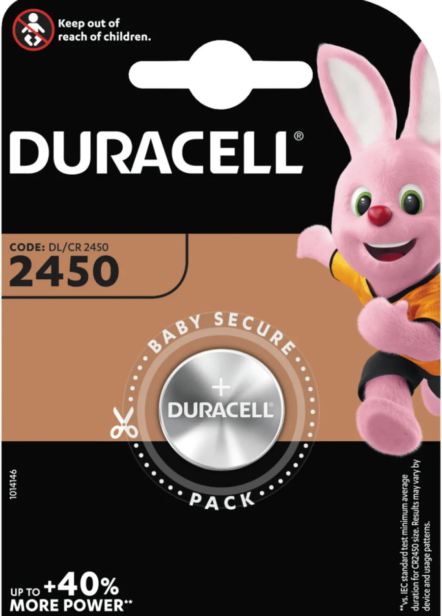 Duracell Knapcellebatterier|knapcellebatteri 2450 1-pk.
