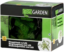 Garden® Sæsonafslutning|Dekorativ Belysning - Udendørs|Efeuguirlande med 20 LED-pærer -