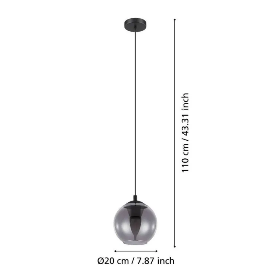 Eglo Loftlamper|Ariscani pendel Ø20 cm Sort