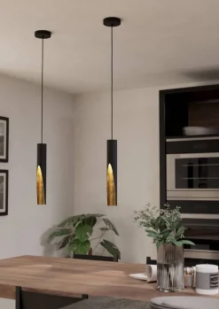 Eglo Loftlamper|Barbotto pendel Ø10,5 Sort/guld