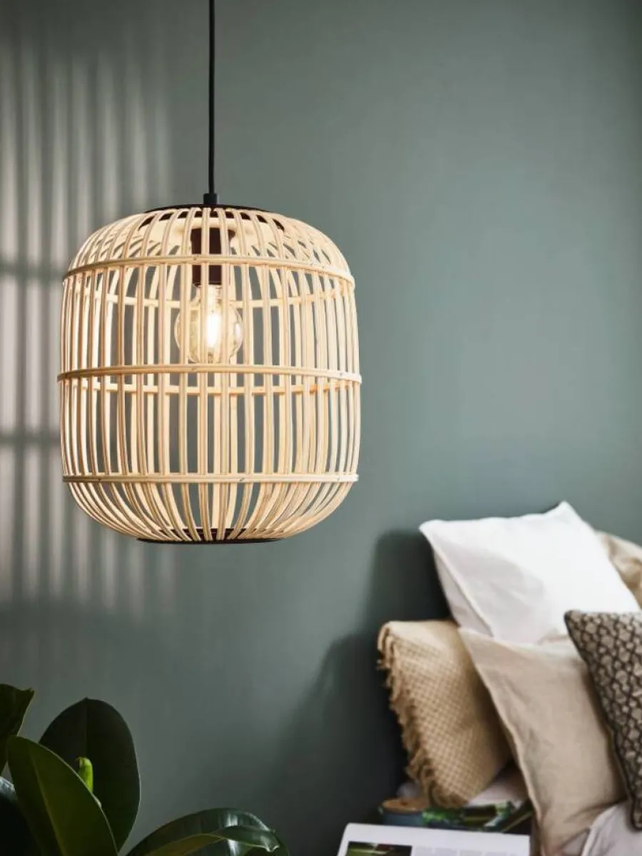 Eglo Loftlamper|Bordesley pendel Ø35 cm /sort Bambus