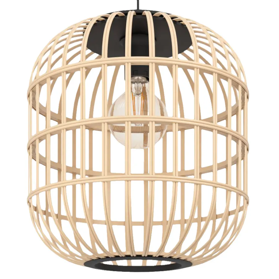 Eglo Loftlamper|Bordesley pendel Ø35 cm /sort Bambus