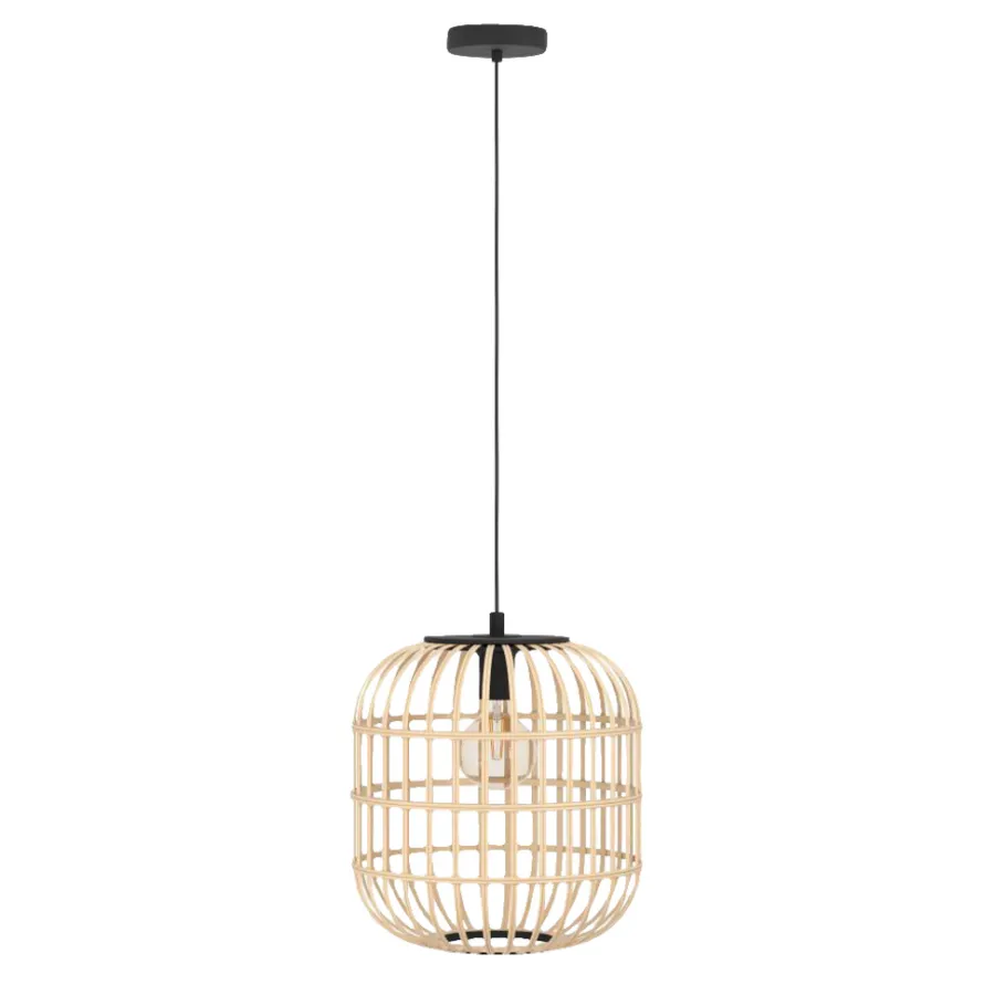 Eglo Loftlamper|Bordesley pendel Ø35 cm /sort Bambus