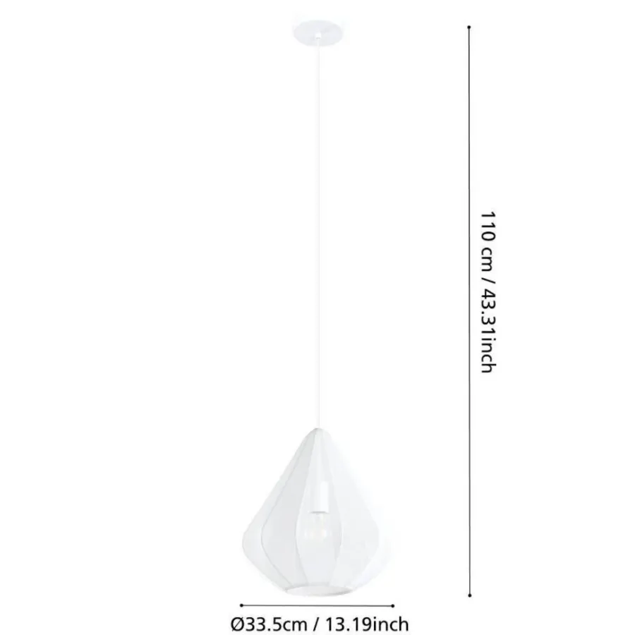 Eglo Loftlamper|Dolwen pendel Ø33,5 cm Hvid