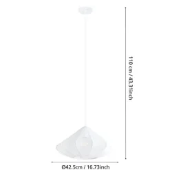 Eglo Loftlamper|Dolwen pendel Ø42,5 cm Hvid