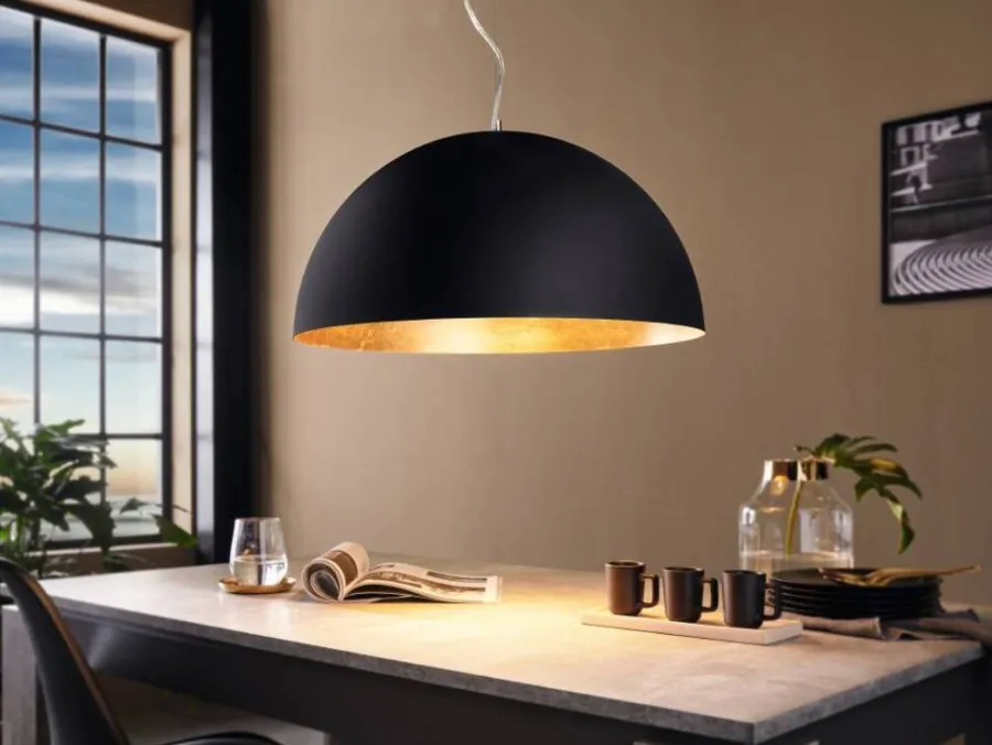 Eglo Loftlamper|Gaetano 1 pendel Ø38 cm Ø38 cm Sort/guld