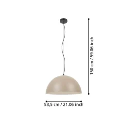 Eglo Loftlamper|Gaetano 1 pendel Ø53 cm Sand