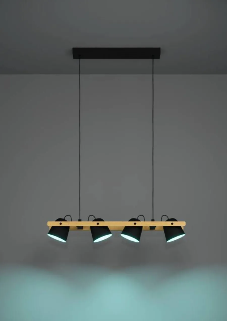 Eglo Loftlamper|Hornwood-Z langbordspendel Sort/brun
