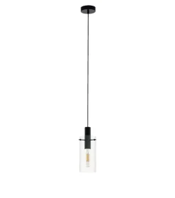 Eglo Loftlamper|Montefino pendel sort/klar Ø11 cm