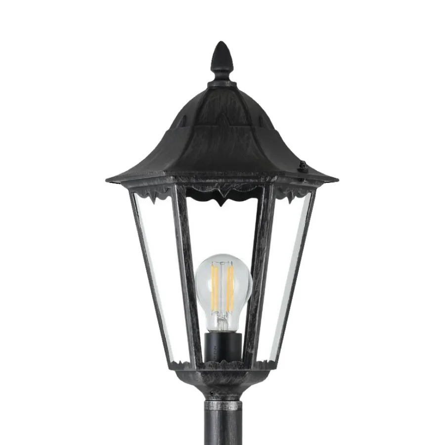 Eglo Udendørslamper|Navedo standerlampe sort/sølv 120 cm Sort og sølv