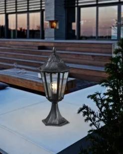 Eglo Udendørslamper|Navedo udendørslampe sort/sølv 47 cm Sort og sølv