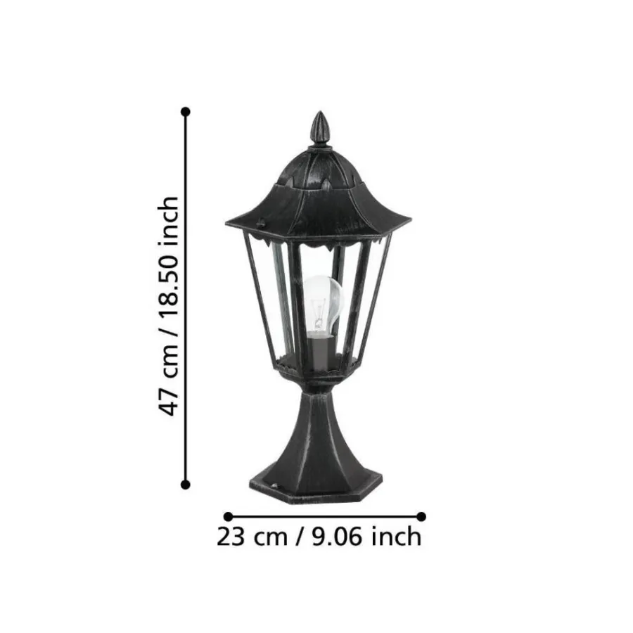 Eglo Udendørslamper|Navedo udendørslampe sort/sølv 47 cm Sort og sølv