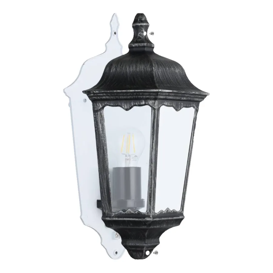 Eglo Udendørslamper|Navedo væglampe sort/sølv 43 cm Sort og sølv