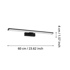 Eglo Væglamper|Pandella 1 væglampe sort 60 cm