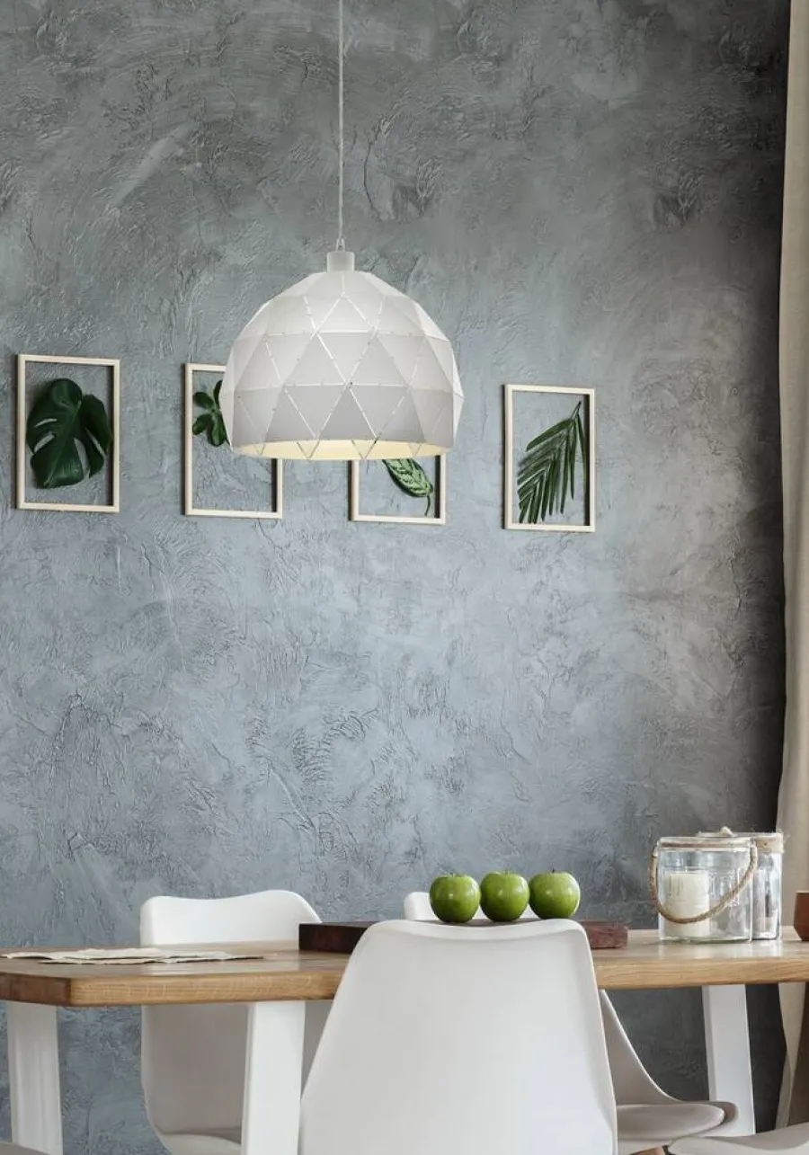 Eglo Loftlamper|Roccaforte pendel hvid Ø40 cm
