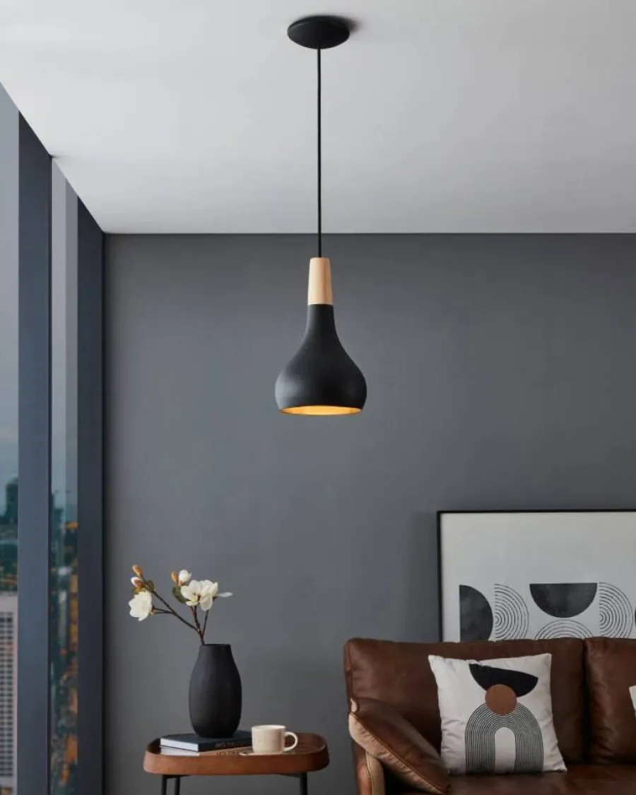 Eglo Loftlamper|Sabinar pendel Ø18 cm Sort/brun