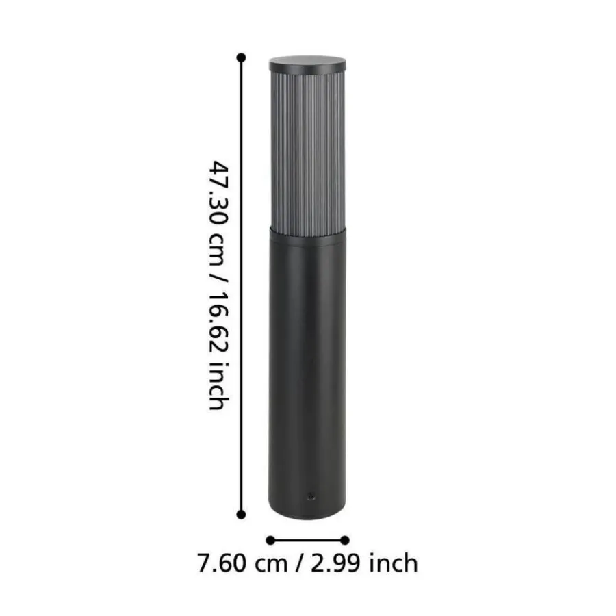 Eglo Udendørslamper|Salle standerlampe sort 46,5 cm Sort/transparent