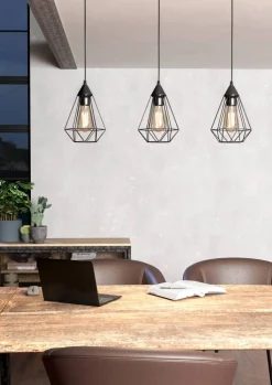 Eglo Loftlamper|Tarbes langbordspendel sort 79 cm
