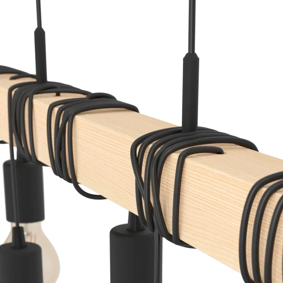 Eglo Loftlamper|Townshend langbordspendel sort/brun 150 cm