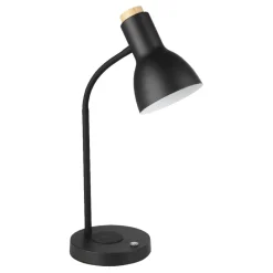 Eglo Bordlamper|Veradal bordlampe m/Qi-oplader Sort/træ