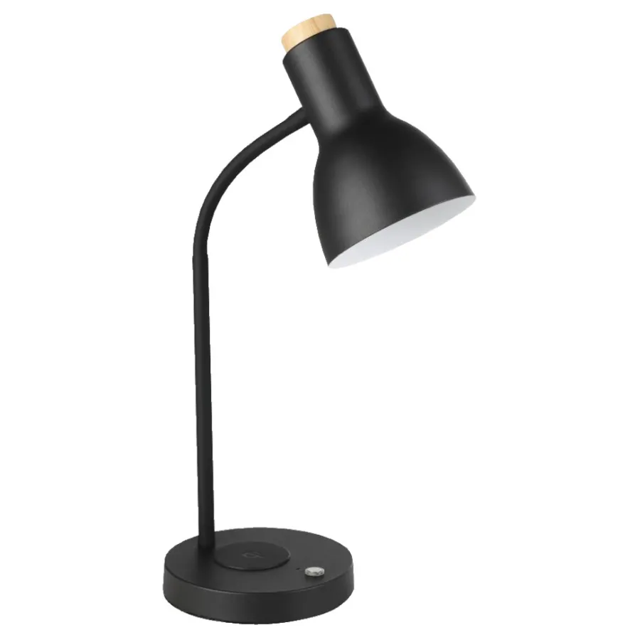 Eglo Bordlamper|Veradal bordlampe m/Qi-oplader Sort/træ