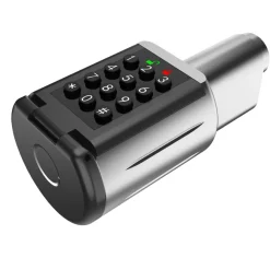 GUARD Dørhåndtag & Nøglecylindre|Elektronisk oval cylinder m/tastatur - Børstet/sort