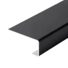 Fibercement|Endekant til facadebeklædning sort