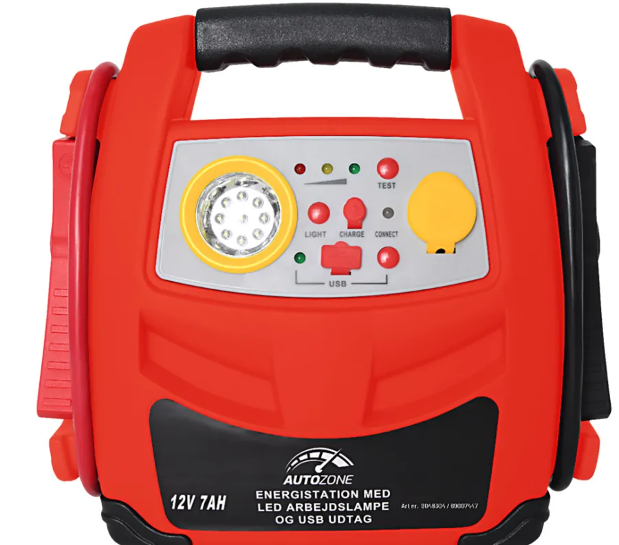 AutoZone® Biltilbehør|Energistation med kompressor 12 V/7 Ah -
