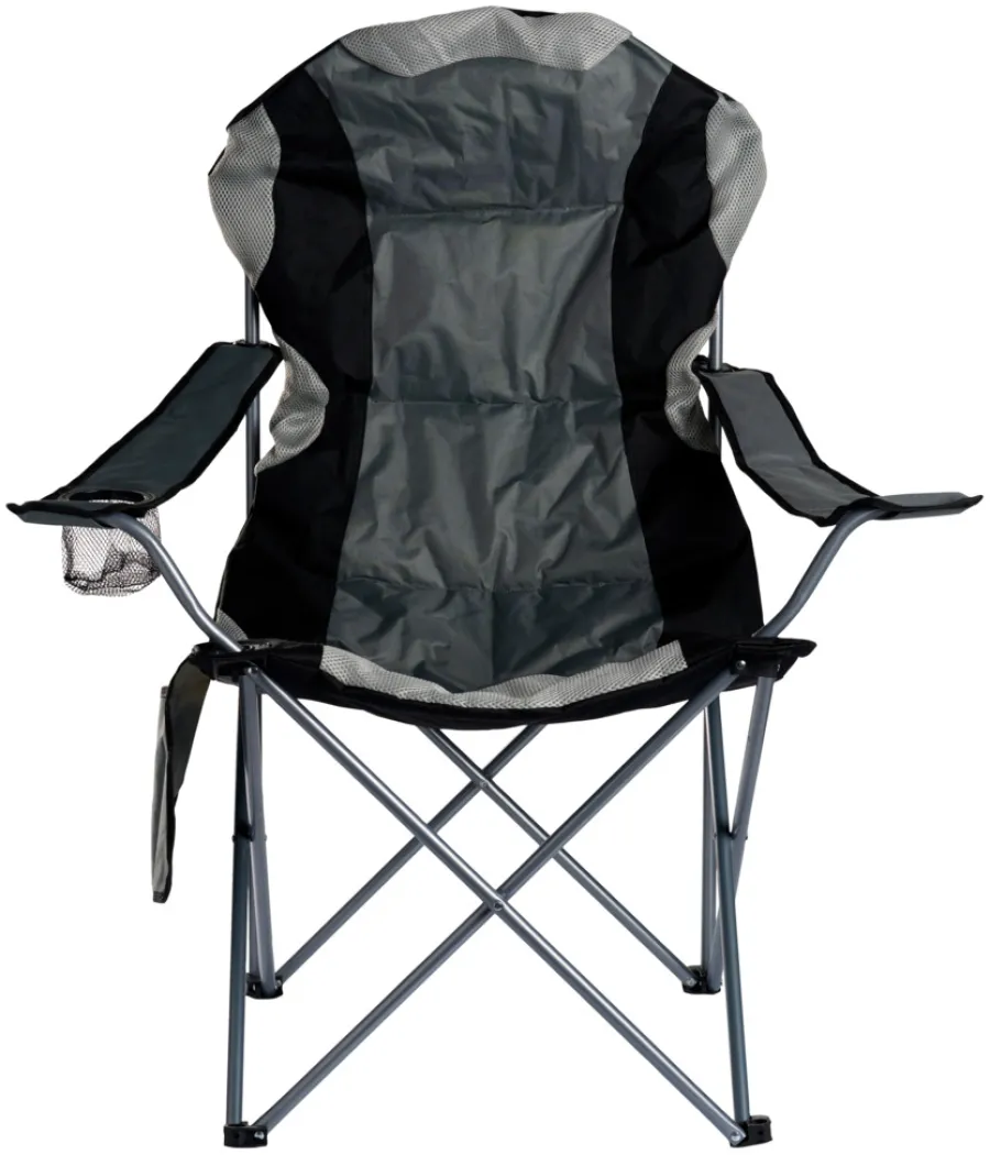 Sunlife® Sæsonafslutning|Telte & Campingmøbler|Festivalstol m/kopholder Osaka - Grå/sort