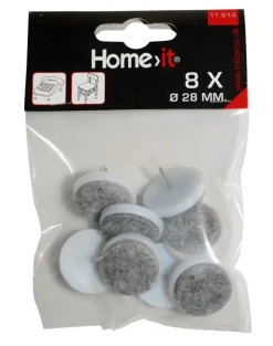 HOME it Filtpuder|Filtpuder med søm Ø28 mm grå - 8 stk.