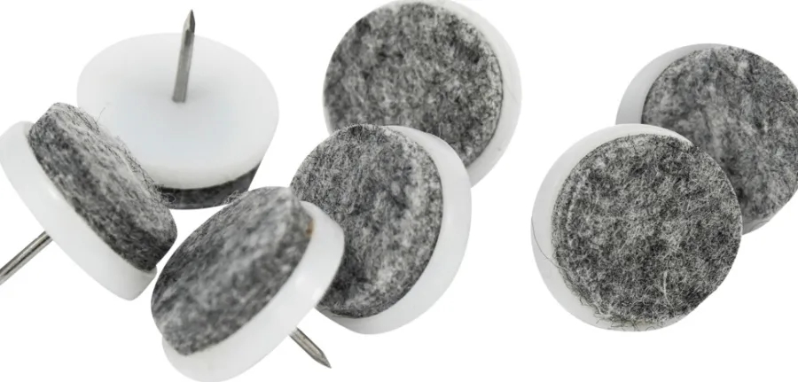 HOME it Filtpuder|Filtpuder med søm Ø28 mm grå - 8 stk.