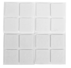 HOME it Filtpuder|Filtpuder selvklæbende 25 x 25 mm hvid - 16 stk.