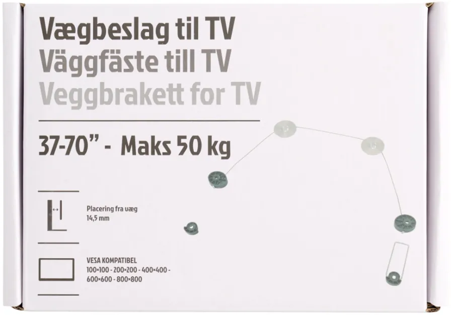 Tv-Ophæng|Fladskærmsbeslag ultra slim 37-70"