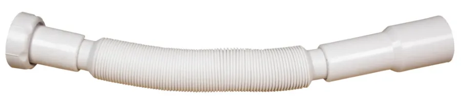 Afløbsrør|Flexslange t/afløb 1 1/4" x 32 x 800 mm Hvid