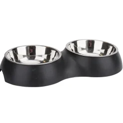 PetZone Hunde- Og Katteartikler|Foderskål dobbelt 33 x 17,5 cm -