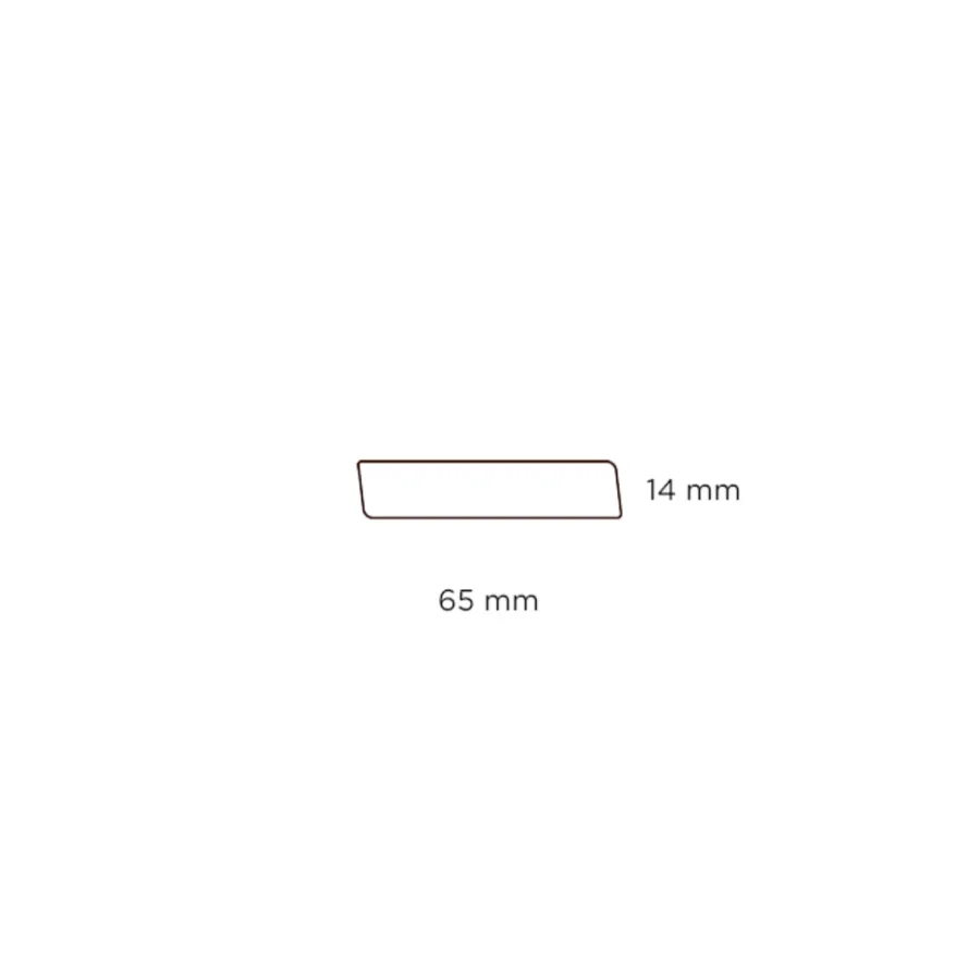 Hornbaek Lister|Fodliste glat fyr hvid - 14 x 65 x 3600 mm