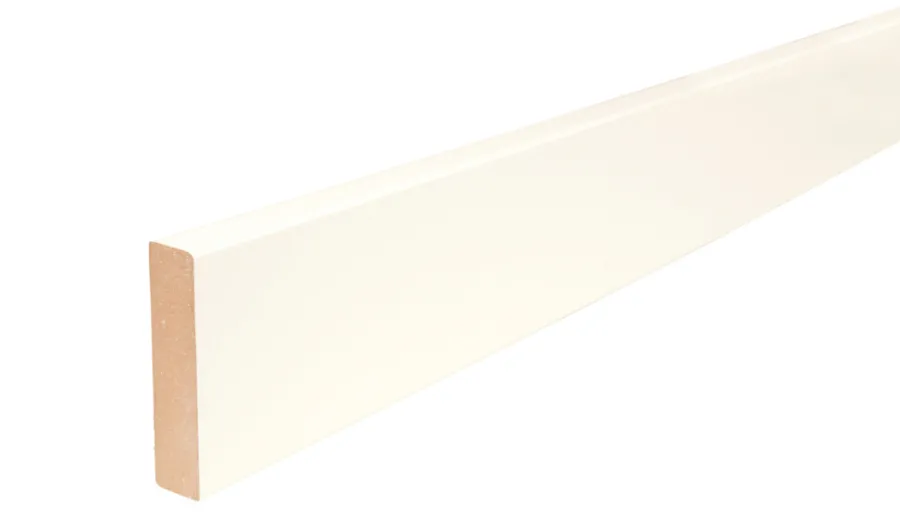 Hornbaek Lister|Fodliste glat i MDF hvid - 14 x 65 x 2780 mm