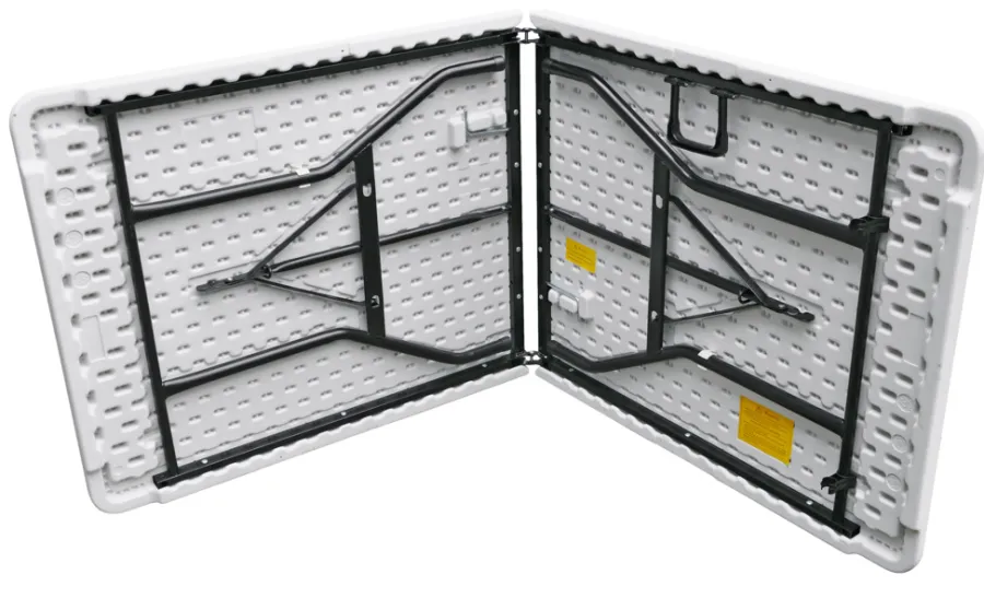 Telte & Campingmøbler|Haveborde|Foldebord stål/plast 180 x 75 cm Hvid