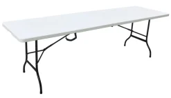 Haveborde|Foldebord stål/plast 240 x 70 cm hvid