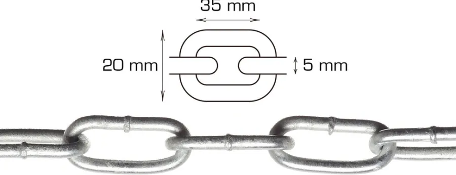 HOME it Kæder & Wirer|Galvaniseret kæde langleddet Ø5 mm x 5 meter